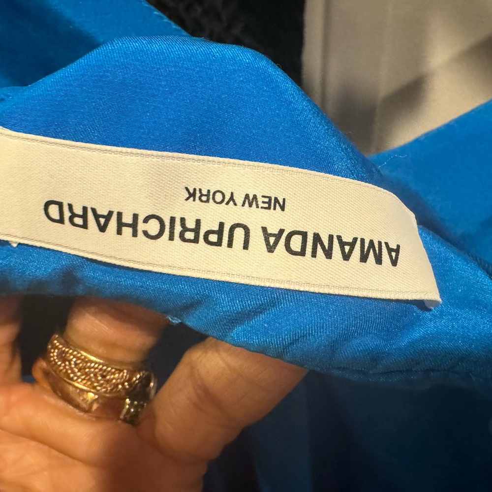 Amanda Uprichard Blue Silk Maxi Dress - Size S - Picture 7 of 14